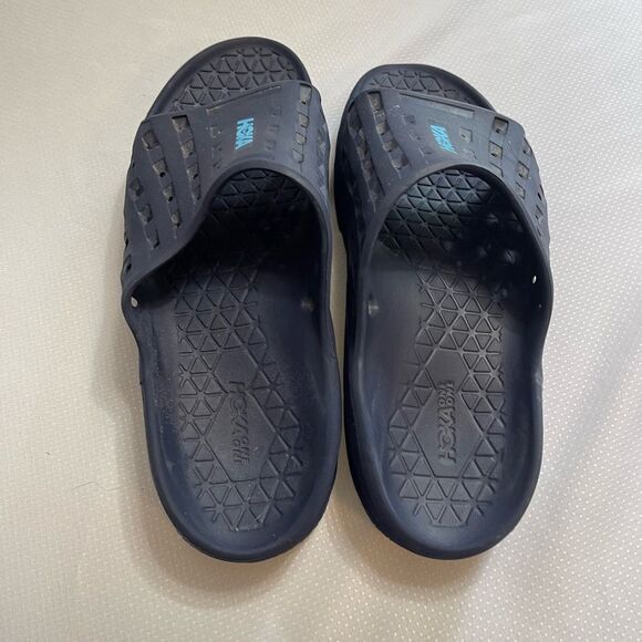 Hoka One One Ora Recovery Navy Blue Sandals Slides Size 13M - Picture 4 of 16